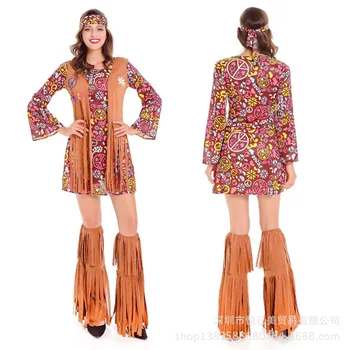 

Aborigines Cosplay Women Costumer Dress Sexy Indian Savage Tassel Popular Outfit