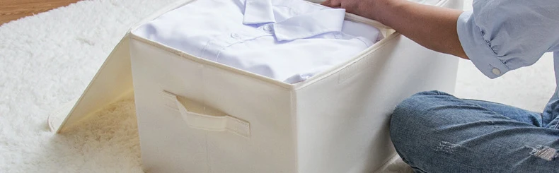 Luluhut новая ткань двойная крышка органайзер для хранения бытовой нижнее белье бюстгальтер носки контейнер складной моющиеся рубашки коробка для хранения