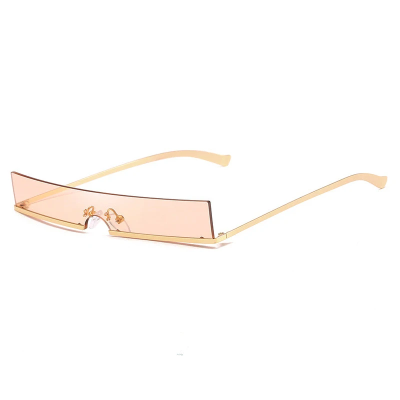 Новые Модные прямоугольные солнцезащитные очки для женщин мужские брендовые дизайнерские красные черные прозрачные линзы металлическая оправа солнцезащитные очки тренд подарок - Цвет линз: 2