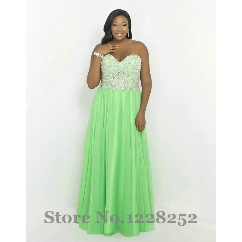 Pretty Lime Green Long Prom Dresses Sweetheart Beaded Appliques Draped