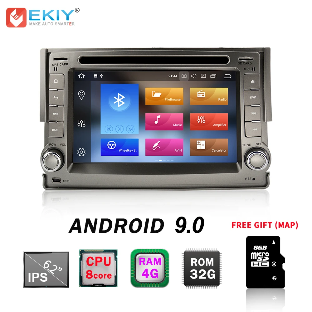 

EKIY Octa Core Android 9.0 2 Din Car Multimedia DVD player for Hyundai H1 Grand Starex 2007-2015 GPS Navi Auto Radio WiFi BT SWC