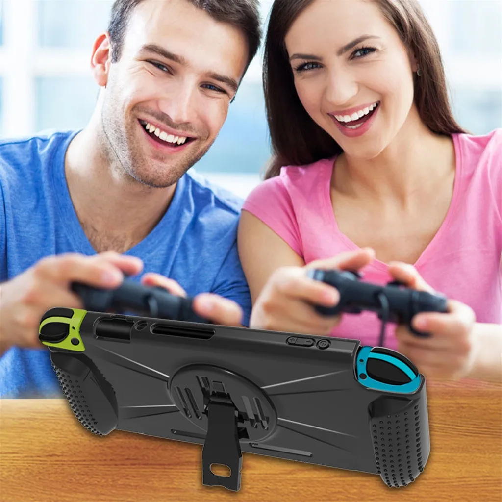 

Anti Scratch Soft TPU Case Protect Shell Skin with Band For Nintend Switch Gamer Games Gaming Player Stands Handsfree Controller