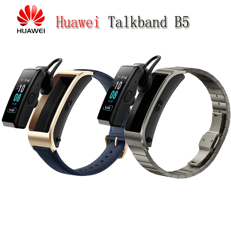 huawei TalkBand B5 Talk Band Bluetooth умный Браслет носимые спортивные Напульсники сенсорный AMOLED экран вызов наушники группа