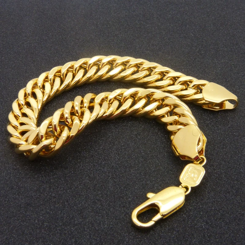 chunky gold mens bracelet