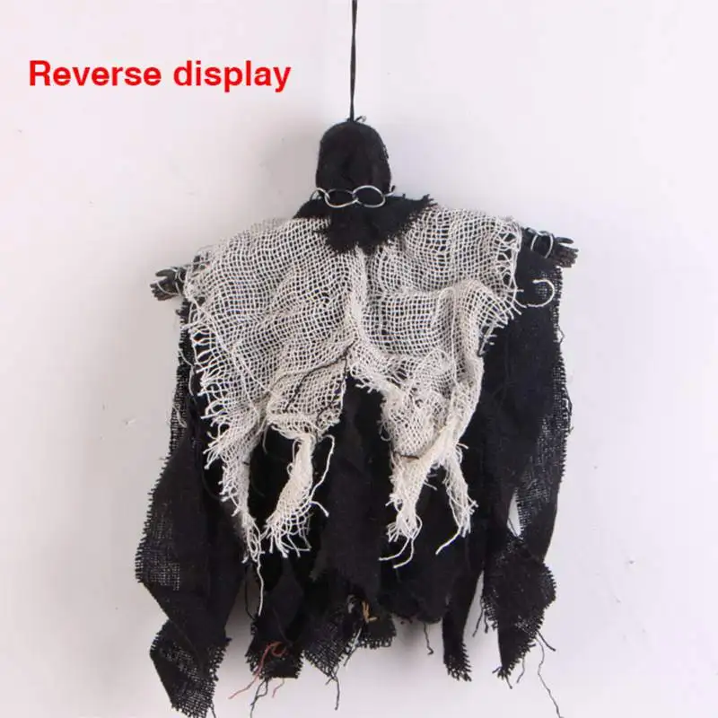 Hot 40cm*20cm Halloween Party Decoration Creepy Skeleton Face Hanging Ghost Haunted House Escape Horror Tricky props Supplies