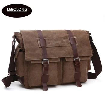 

High Quality Fashion Casual Men Canvas Bag Travel Men's Crossbody Bag Men Messenger Bags Men Solid Vintage Crossbody Bag
