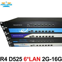 Partaker R4 Intel Atom D525 Dual Core Gigabit Router Mini 1U Server 2G RAM 16G SSD