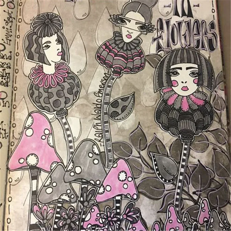 

Eastshape Three Little Maids Metal Cutting Dies and Clear Stamps for Craft Dies Scrapbooking Album Embossing New Dies for 2019
