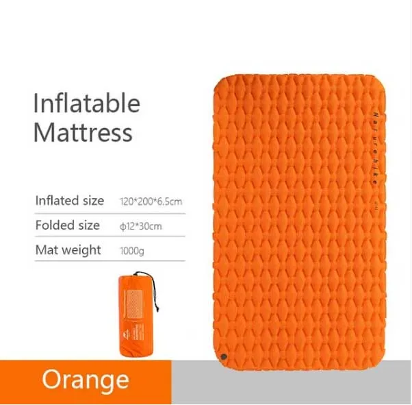 Naturehike легкий влагостойкий воздушный матрас нейлоновый ТПУ спальный коврик надувной матрас походный коврик для 2 человек NH19Z055-P - Цвет: Orange