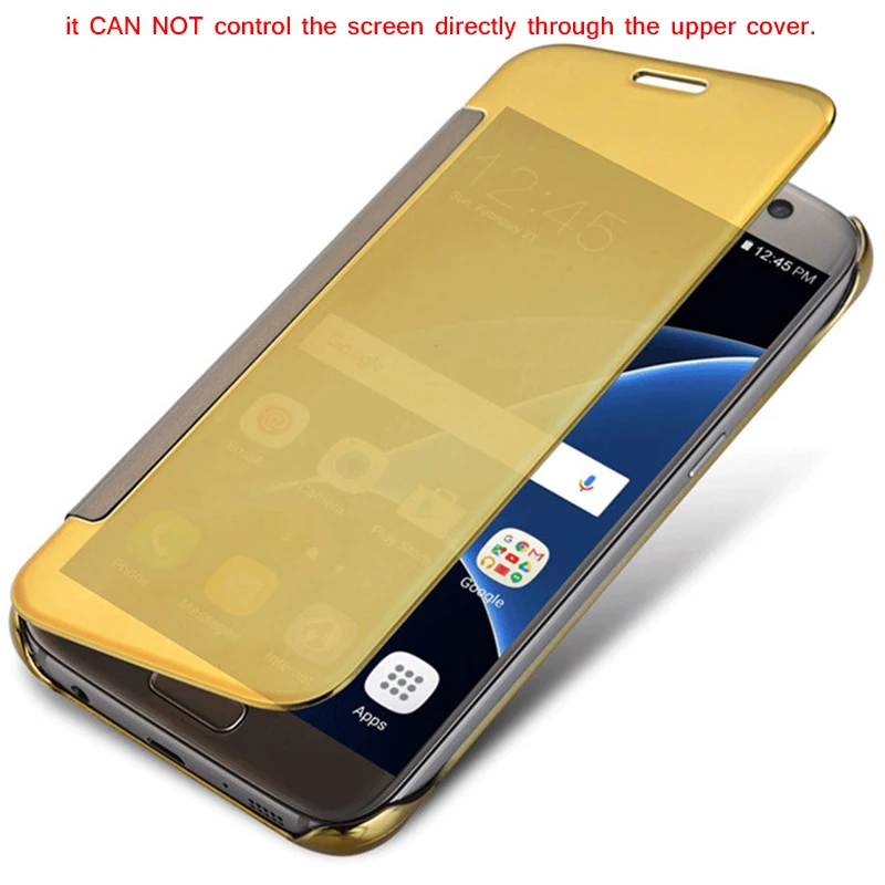 360 Полное покрытие зеркало чехол для samsung Galaxy S9 Примечание 8 S8 S7 край S6 S5 Clear View Smart