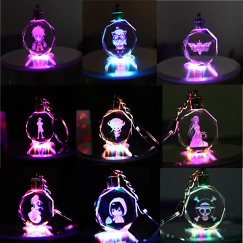 Regalo de recuerdo de clave de la cadena de corazón de melocotón cristal Llavero de parejas, regalos de Fiesta de Luces intermitentes Led Chaveiros Llavero