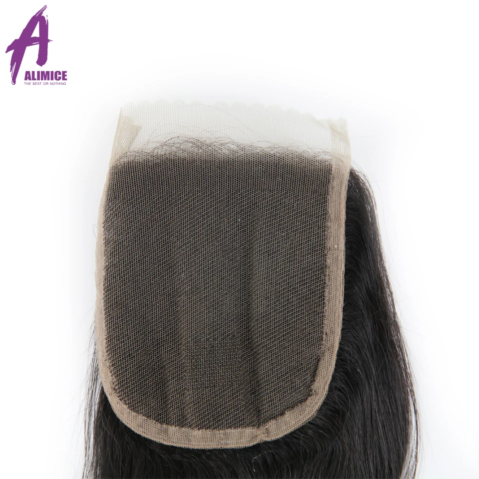 Alimice Indian Ombre Body Wave Lace Closure T1B427 Human Hair Closure T1B430 8-24Inch FreeMiddleThreeSide Part Non Remy  (4)