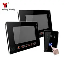 Yobang Security 0.3Mega Pixel Wired 9inch TFT LCD Video Door Phone Intercom System Touch Key Porteros Electricos Con Camaras