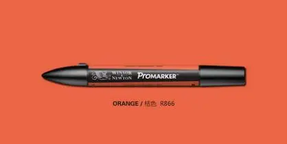 Winsor& Newton ProMarker двойной наконечник графический маркер ручка красные цвета кисти ручки - Цвет: orange