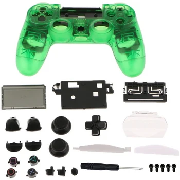 

For PS4 Pro JDS 040 JDM 040 Controller Transparent Crystal Full Set Housing Shell buttons mod kit Faceplate Replacement Screws