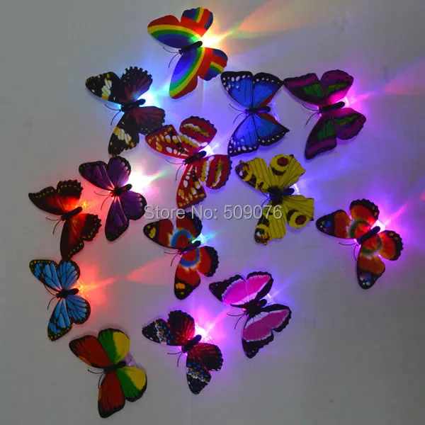 

Free shipping 6pcs/lot plastic led butterfly headband led blinking flower hairclip led hair braid for party favor