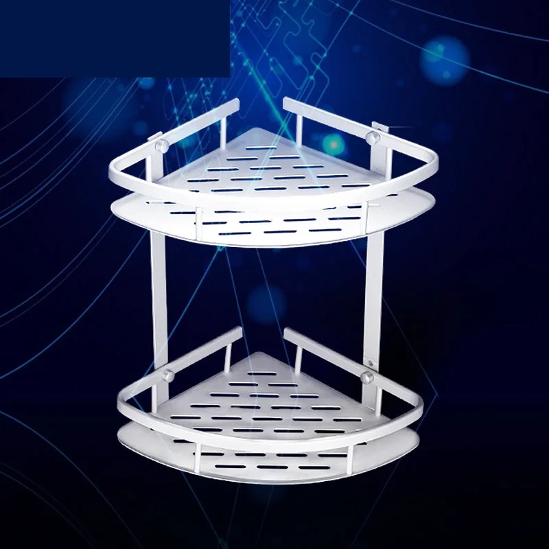 CLSC Space aluminum double angle triangle basket rack storage shelf