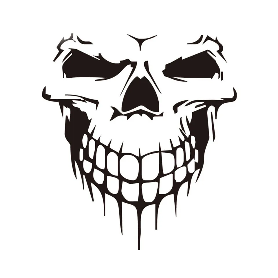 Car Styling full body car Stickers 3D Skull Stickers 15.917.7cm Car Stickers And Decals Head Rear Windshield Stickers
