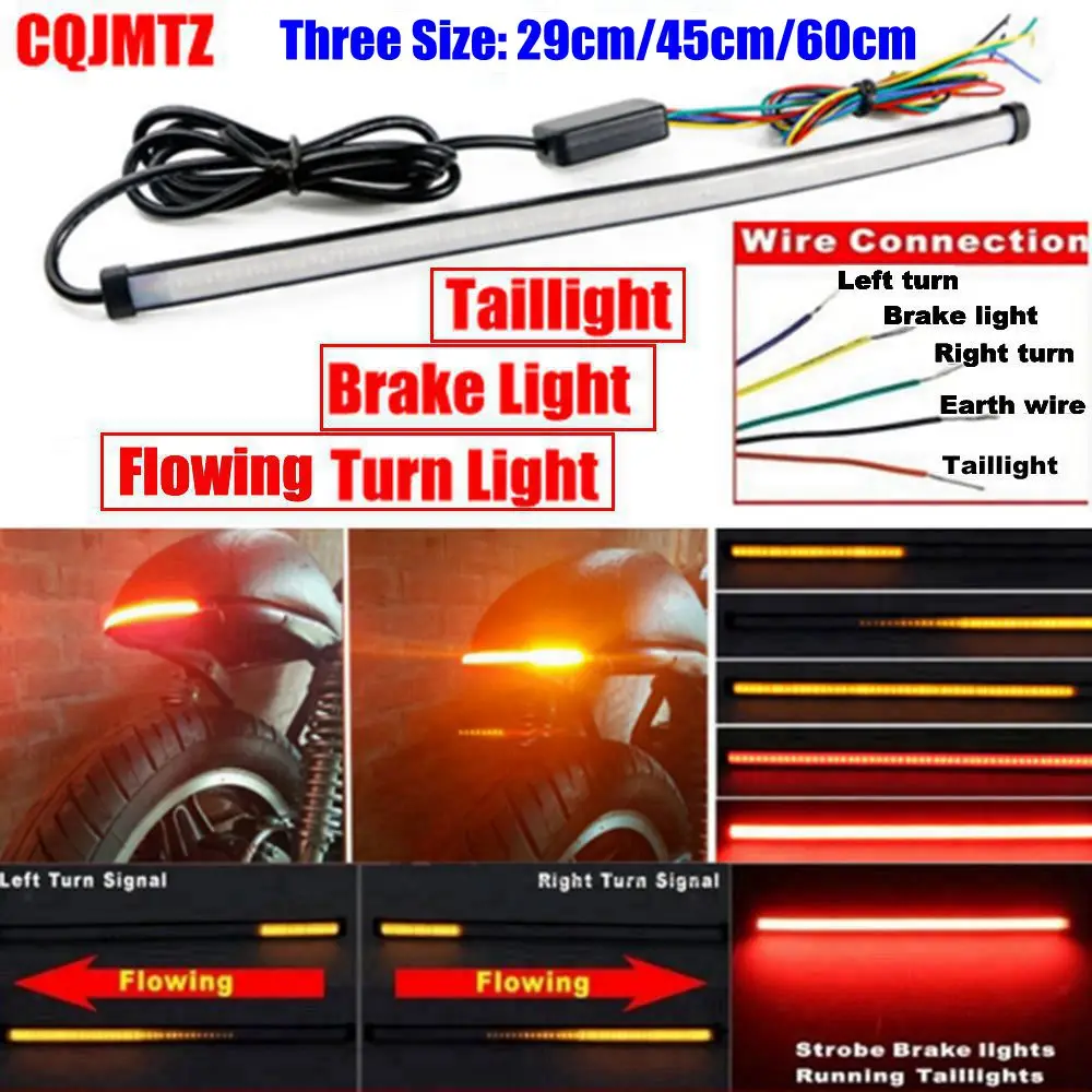 290mm/450mm/600mm LED Motorcycle Universal Sequential Switchback