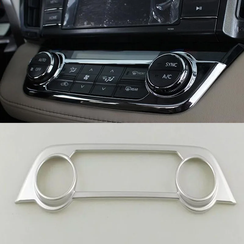 

Car Styling ABS Air Conditioning Button Control Panel Cover Trim for Toyota RAV 4 RAV4 2014 2015 2016 2017 Car Accessories