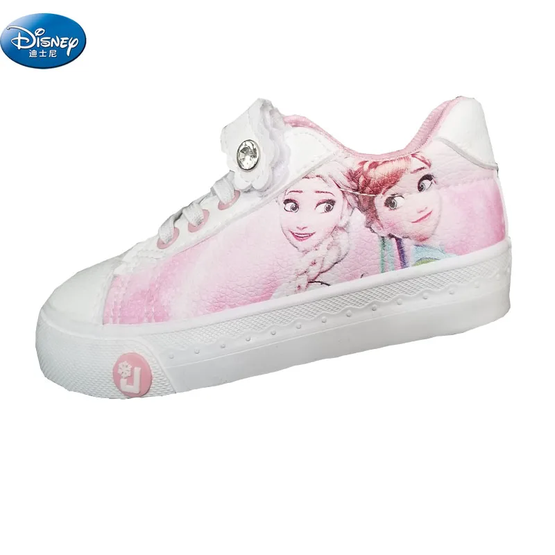 

Disney frozen girls white Cartoon Snow Princess Casual Shoes 2019 elsa and Anna soft lovely pu sports shoes Europe size 25-37