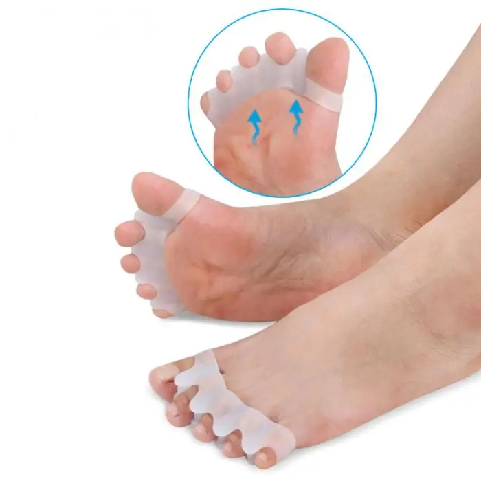 1 пара Силиконовый разделитель для ног переплетение лечение вальгусные подтяжки ортопедическое средство Уход за ногами