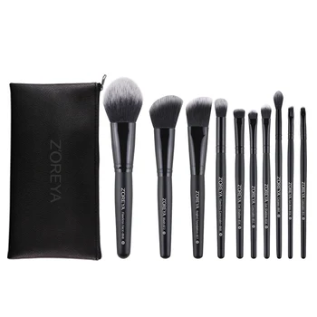 

10pcs Foundation Makeup Brushes Make Up Crease Eye Blush Powder Brush with Bag Cosmetic Set Techniqueing Travel Maquiagem