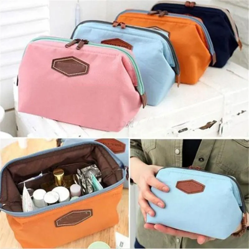 Korea Mini Storage Bag For Travel Practical Makeup Organizer Bag Holder Cosmetic Pouch Bags 4 Colors, Size 16x12cm