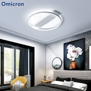 

Omicron Modern LED Ceiling Light High Bright Creative Simple White Gold Rose Acrylic Lamps For Living Room Bedroom Lamp