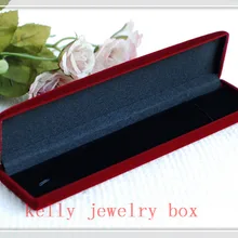 20 шт./лот красный бархат шкатулка 22x5x2.8 см Ожерелья для мужчин браслет Дисплей упаковочной коробки благосклонности Цепочки и ожерелья подарочная коробка Дело