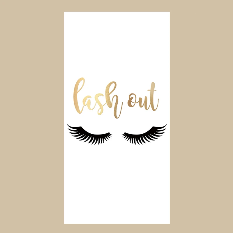 

Trendy Chic Gold Black White Eyelash Beach Travel Towel Women Lash Out Makeup Eye Lash Swimming Pool Train Bath Towels Gifts