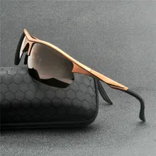 Новинка, поляризованные солнцезащитные очки из алюминиево-магниевого сплава, мужские солнцезащитные очки с квадратной оправой для вождения, мужские классические очки унисекс FML