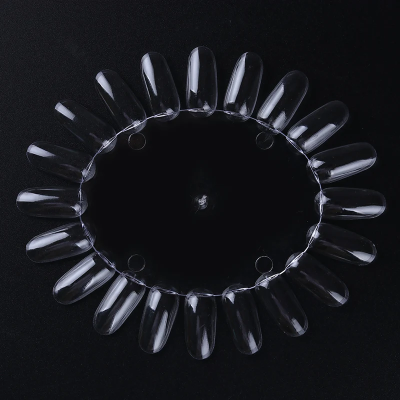

1 Pc/5Pcs False Nail Clear Natural Nails Display Tool Full Cover Acrylic Nail Mold Practice Wheel Nail Art Design Tips Tool