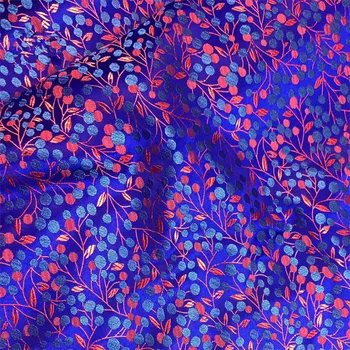 

CF538 1meter Blue Florals Jacquard Brocade Fabric Chinese Style Cheongsam Fabric Pillow Cushion DIY Sewing Fabrics Chinese Gifts