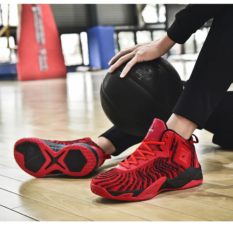 Высококачественные Нескользящие износостойкие баскетбольные кроссовки для легкой атлетики; Новинка; спортивная обувь с высоким вырезом; мужские баскетбольные кроссовки для всех сезонов