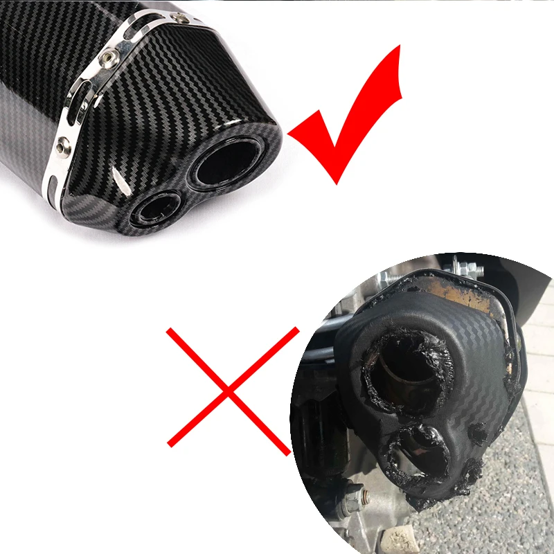 300mm 310mm 370mm motocicleta Akrapovic Escape 2 agujeros Escape silenciador modificado Universal para Ninjia 530 TMAX 470 PCX150 ATV KTM