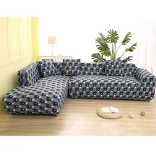 Best Price Elastic Sofa Cover Cotton It Needs Order 2 Pieces Covers for L-shape Corner Sectional Sofa Cover for Living Room Solid Color