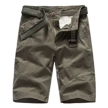 Sumnmer Shorts Men's Fashion Casual Polyester Cotton Loose Pocket Solid Outdoors Zipper Fly Work Cargo Short Pants z0221