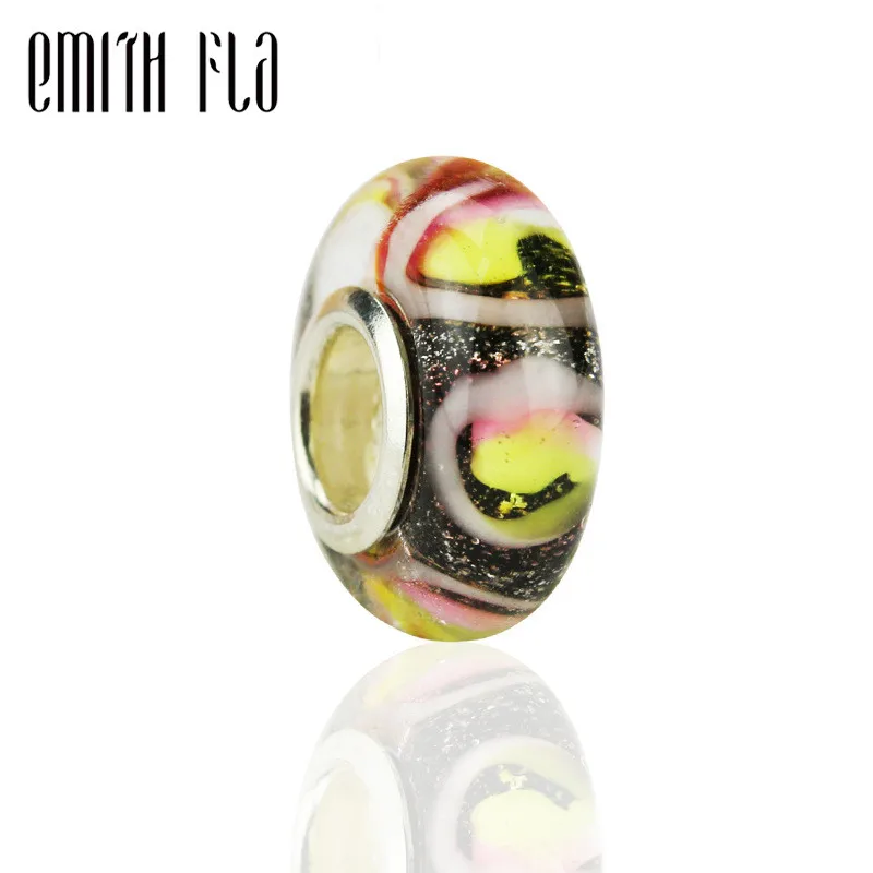 

Authentic 925 Sterling Silver 3D Beautiful Murano Glass Beads Charms DIY Fit For European Original Bracelets & Necklace DIY