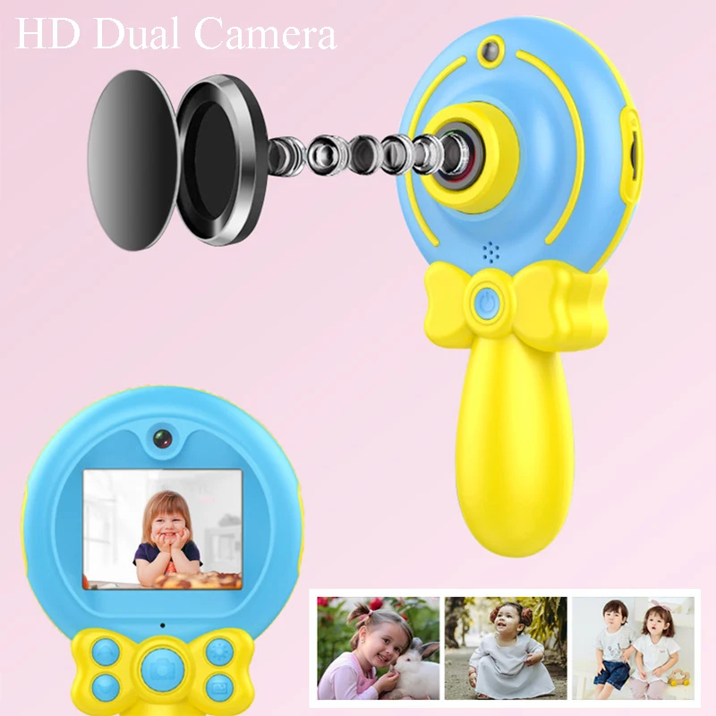 2019 nueva cámara Digital HD 1080 P niños doble lente multiusos dibujos animados varita mágica para cámara infantil regalo de Cumpleaños