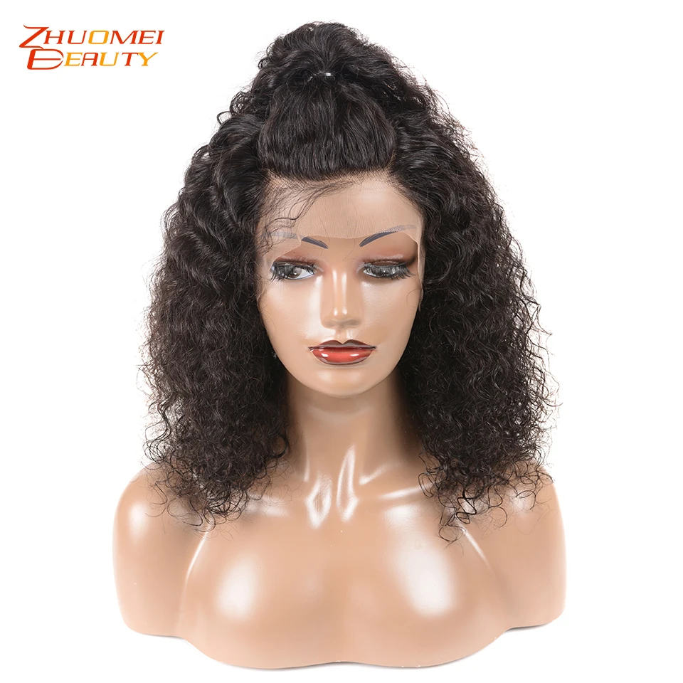 

13x6 Curly Lace Front Human Hair Wigs With Baby Hair Remy Peruvian Hair Short Bob Wigs For Women Pre-Plucked Wig 8-16inch
