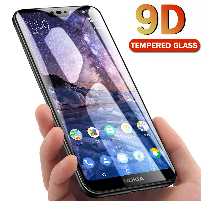 9D полное покрытие закаленное стекло для Nokia 3 2 4 Защитная пленка экрана 1 5 6 7 Plus 8 X5 X6