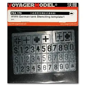 Voyager Model PEA176 World War II German armored vehicle tactical number and nationality mark leakage metal etching | Игрушки и хобби
