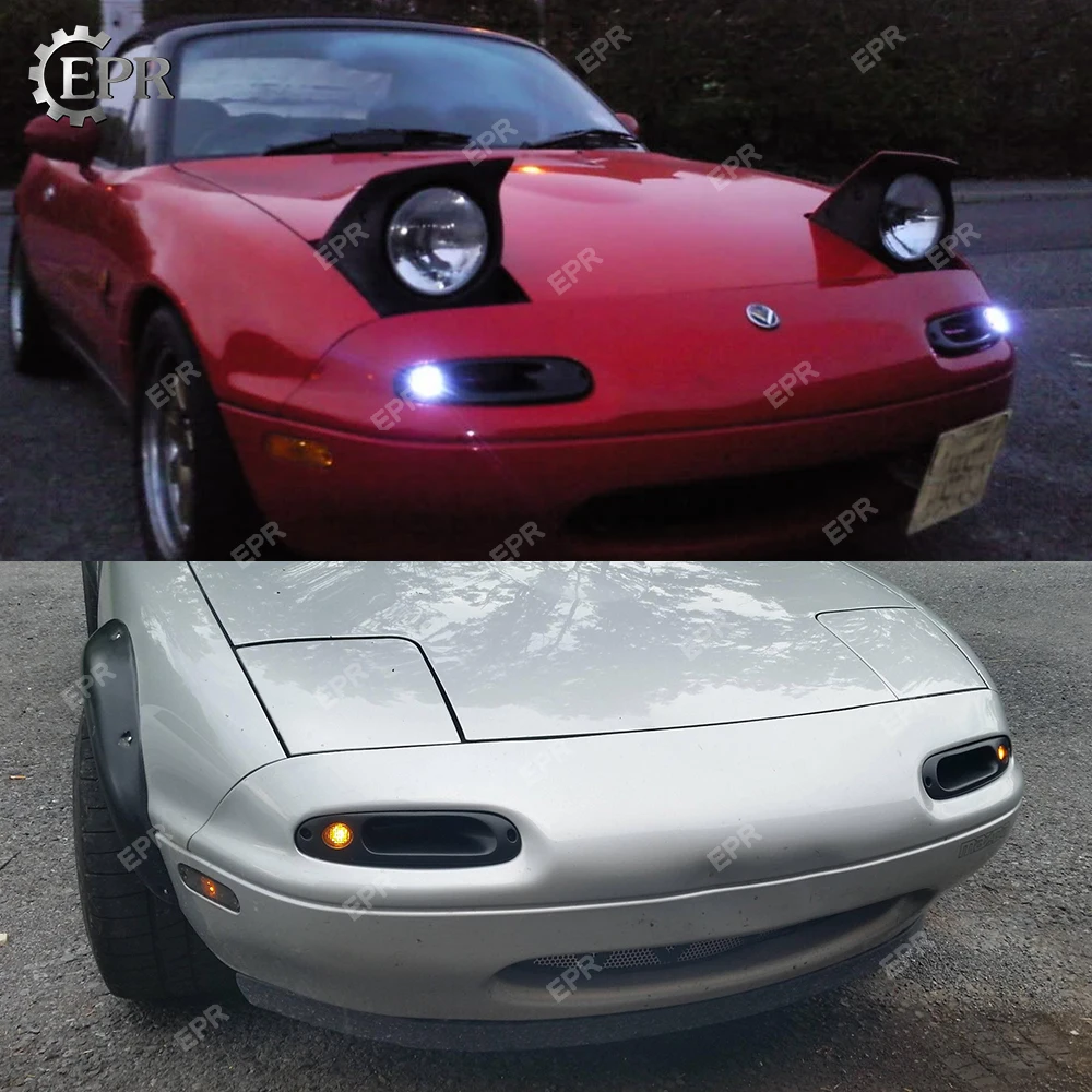 Для Mazda MX5 NA(1989-1997) армированный пластик Включите Singal индикатор Стекло волокна воздухозаборник Тип B тюнинг часть для MX5 на волокна Стекло воздуховод