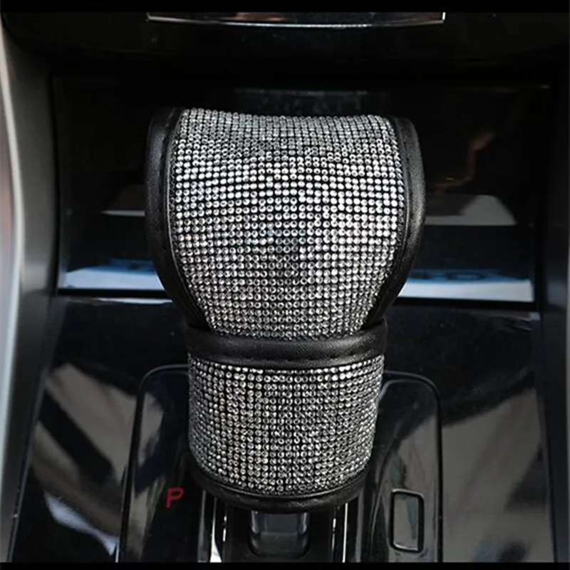 

Full hot drilling bling bling rhinestones car gear shift cover handbrake grips seat belt cover car interior decoration