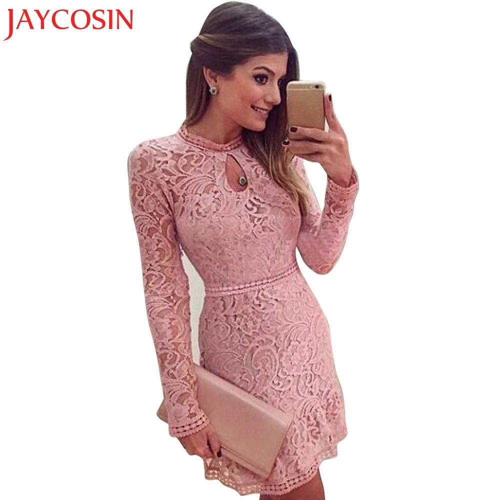 JAYCOSIN SIF 2018 Новое модное женское сексуальное розовое ажурное кружевное тонкое
