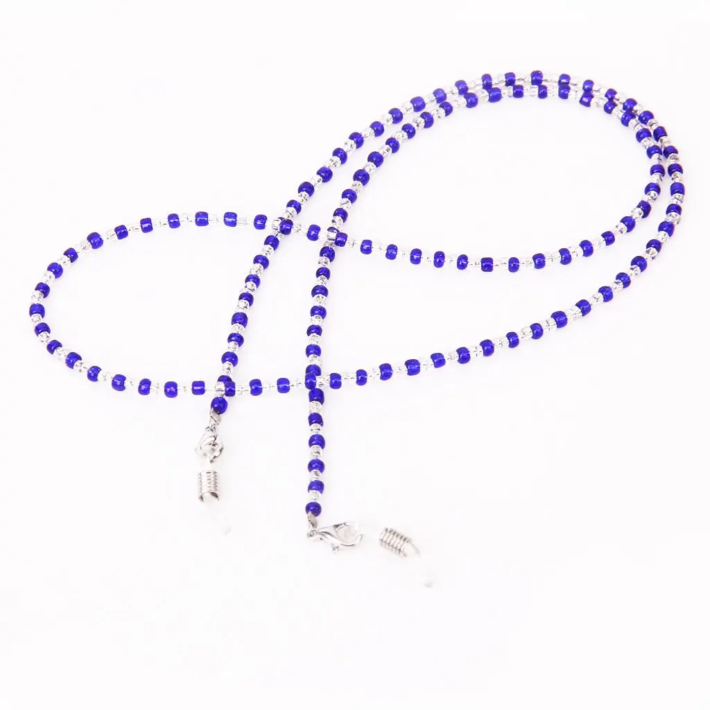 NEW Crystal Glass Fashion Glasses Chain---Blue and Clear