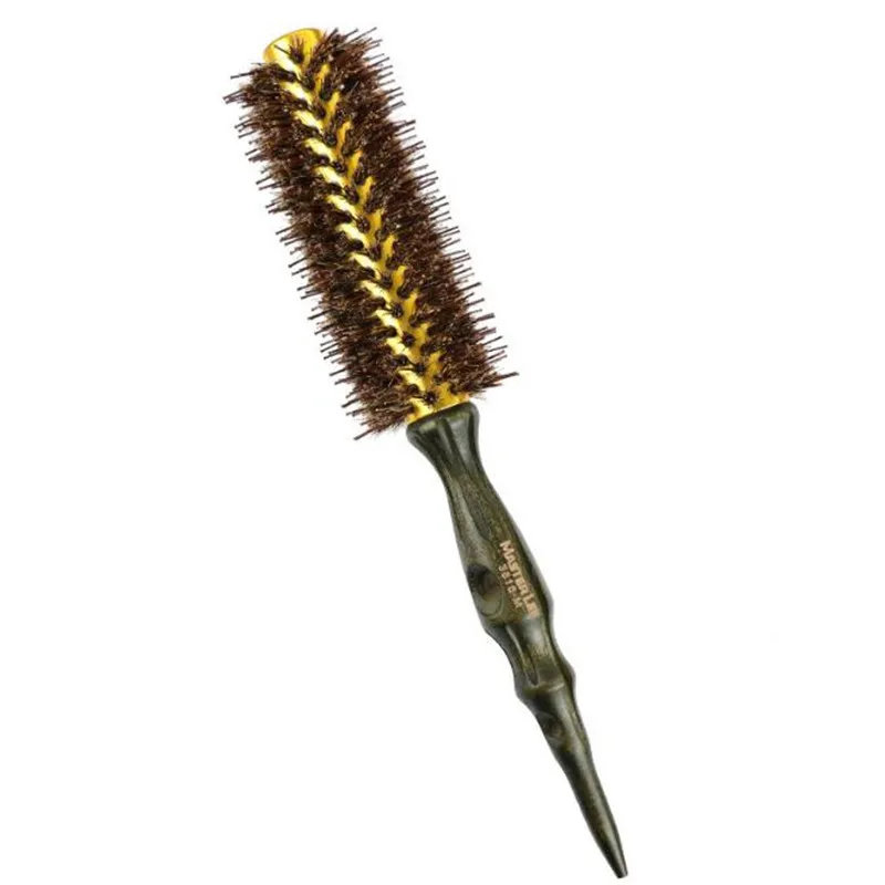 1 Pc Good Quality Roll Round Hair Brush Natural Bristle Comb Roller Non