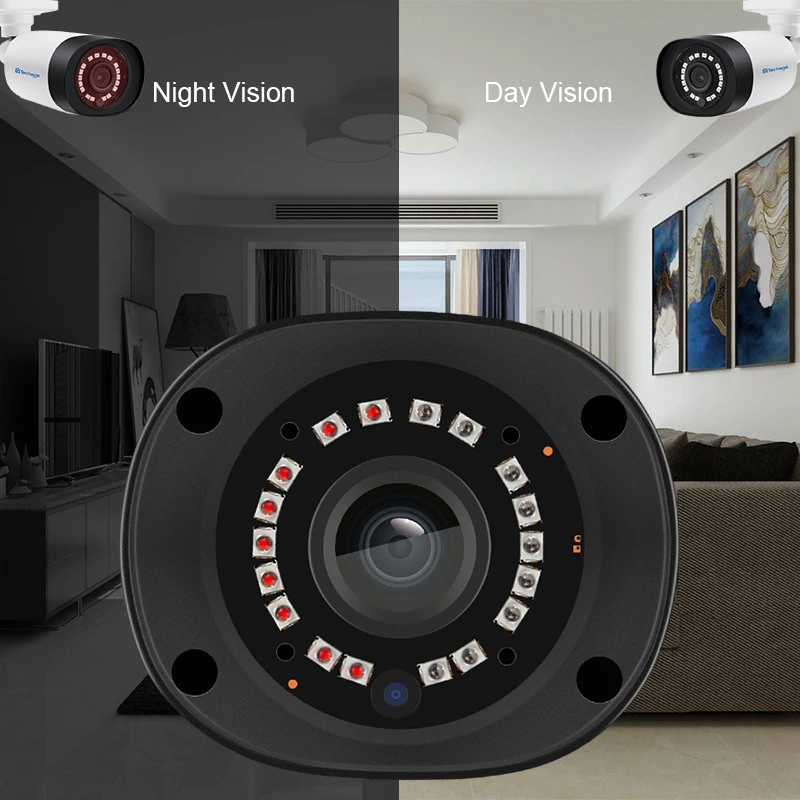 Techage H.265 8CH 4MP CCTV Системы POE NVR комплект 4 шт. открытый Водонепроницаемый