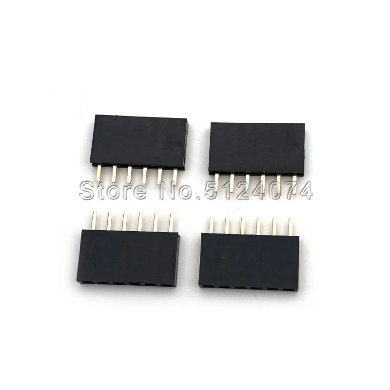 20pcs/lot Single row female 6pin spacing 2.54 mm pin socket seat 1*6P straight needle connector | Обустройство дома
